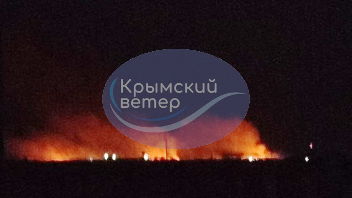 Brand in Vitino nahe dem besetzten Jewpatorija gemeldet