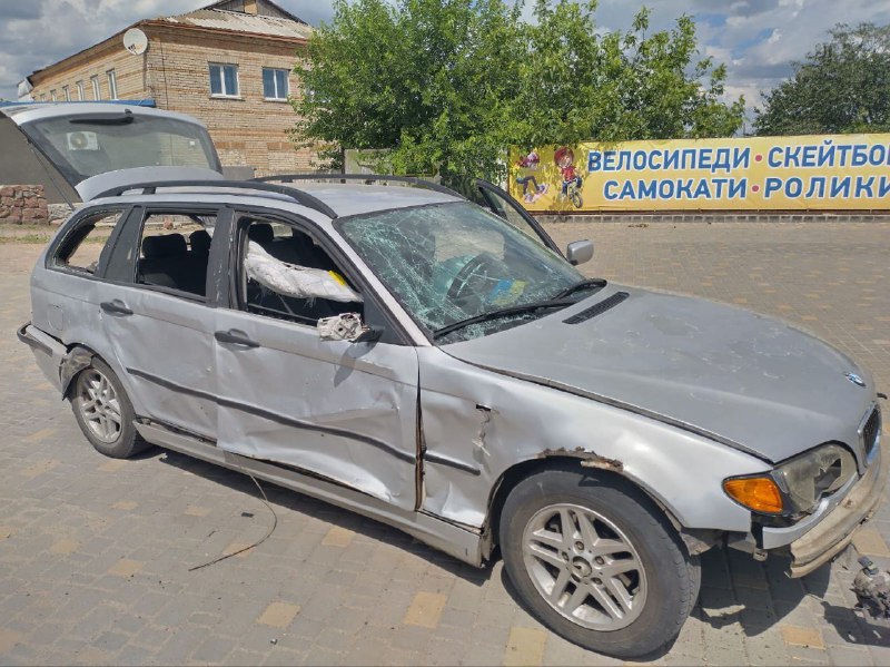 Oštećenja u Novovorontsovki kao rezultat napada ruskih bespilotnih letjelica