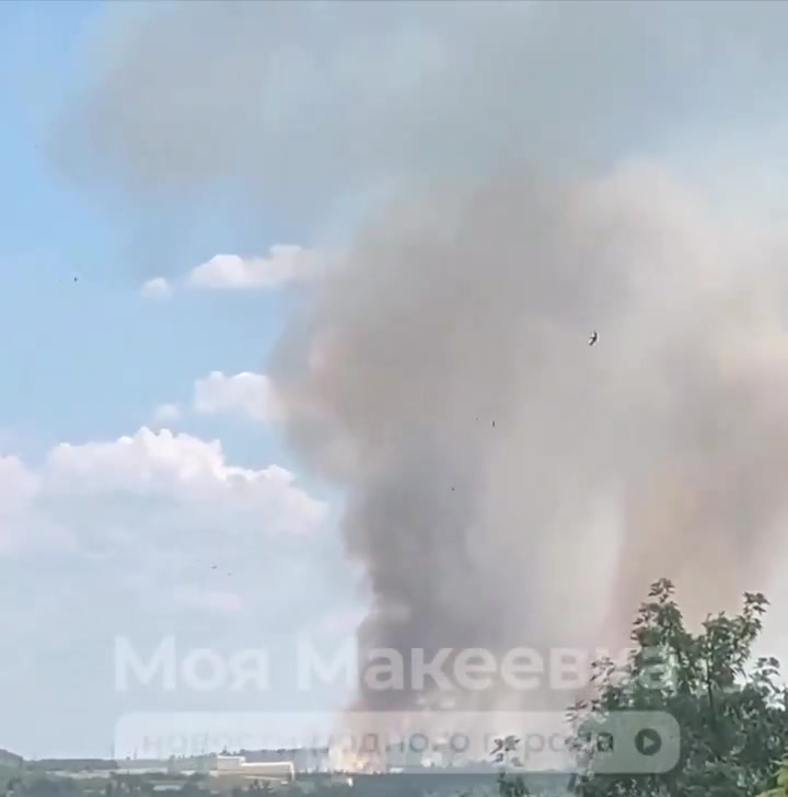 Smoke rises after several explosions in occupied Makiivka, Donetsk region