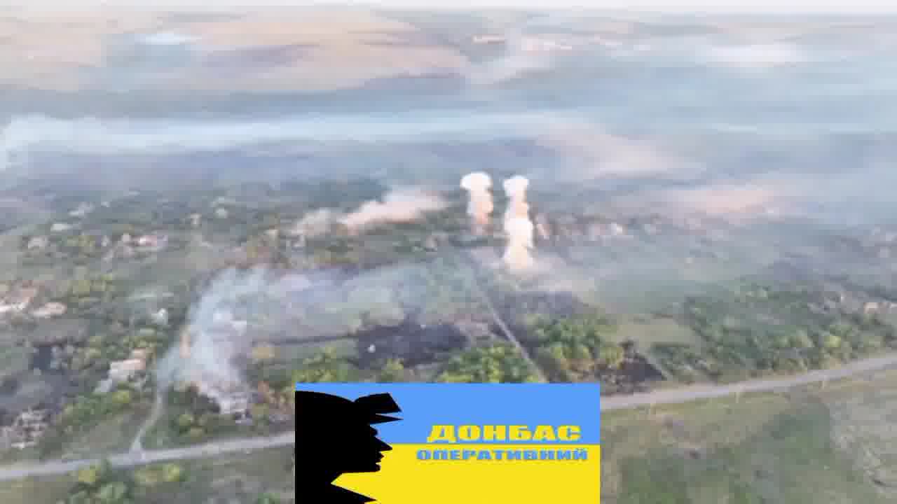 Russian army shelling New York in Donetsk region with MLRS TOS