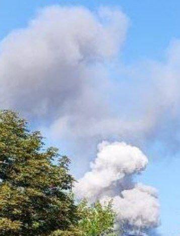 Smoke rising after missile strikes in Kramatorsk 