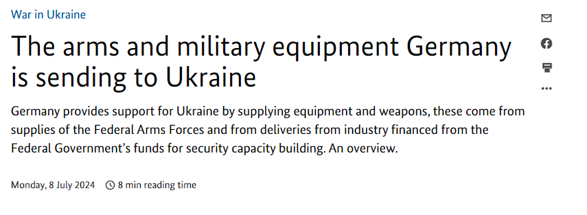 La Germania ha aggiornato il suo elenco con gli aiuti forniti all'Ucraina per includere più munizioni per il carro armato principale LEOPARD e i missili della batteria di difesa aerea Patriot, 2 radar di sorveglianza aerea TRML-4D