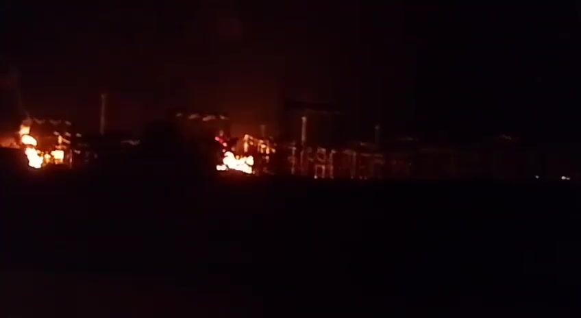 In the village of Generalskoye, Rostov Region, a substation is on fire as a result of a drone attack