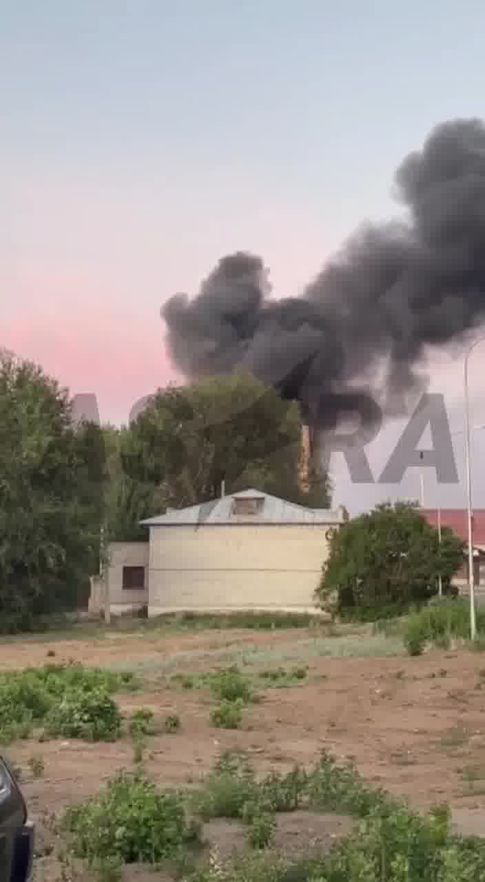 Oil depot is on fire in Kalach-na-Donu town of Volgograd region as result of drone attack 