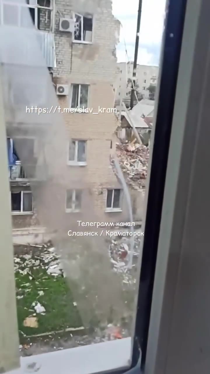 Destruction in Lyman of Donetsk region as result of Russian attacks