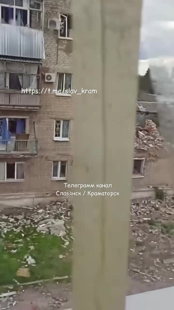 Destruction in Lyman of Donetsk region as result of Russian attacks