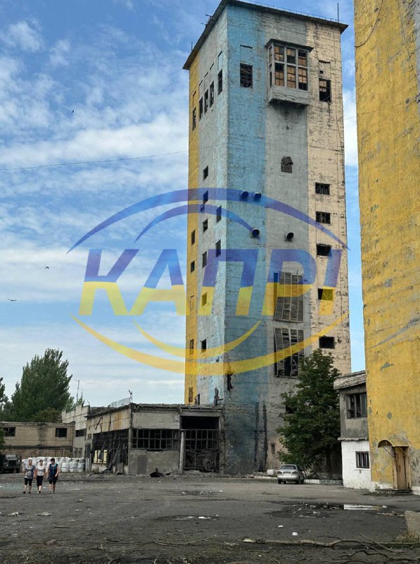 Schäden in der Stadt Myrnohrad in der Region Donezk in der Ukraine durch russische Bombardierung