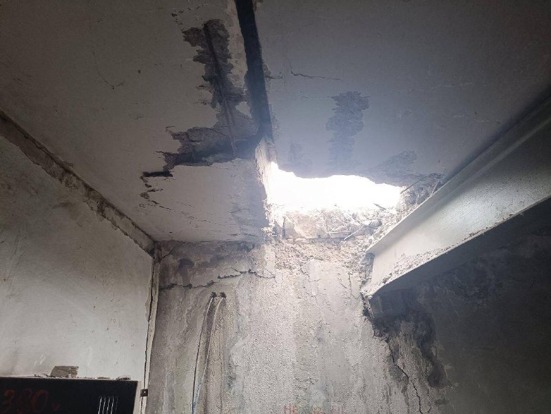 Destruction in Kramatorsk as result of Russian bombardment