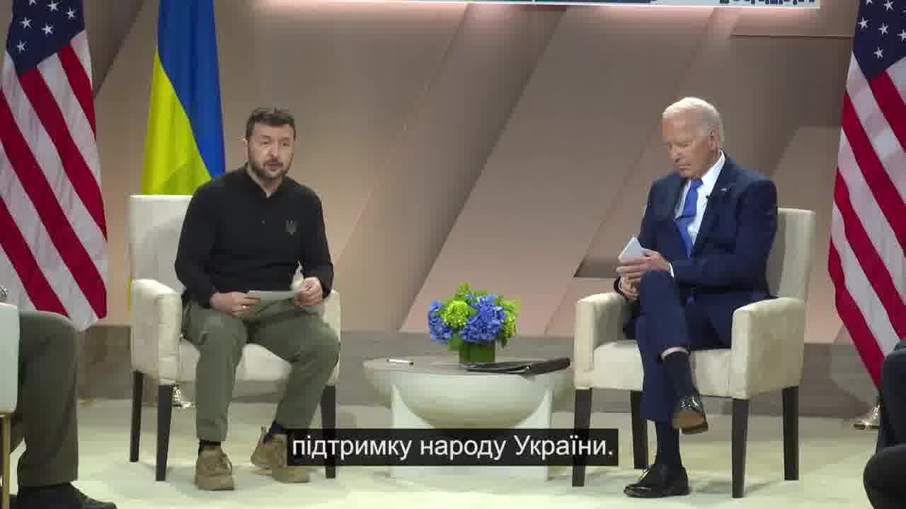 Прэзідэнт Зяленскі: Мы цэнім рашэнне прэзідэнта Джо Байдэна ўзмацніць нашу супрацьпаветраную абарону пяццю новымі сістэмамі Patriot і дзесяткамі іншых сістэм. Гэта моцнае рашэньне дапаможа нам змагацца з расейскім тэрарызмам