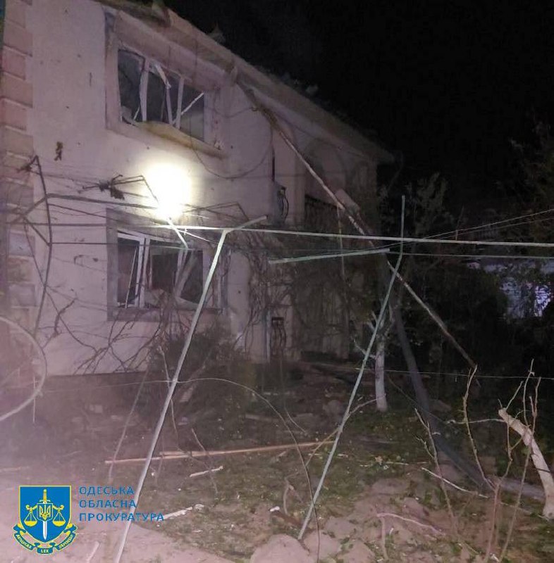 Daños en el distrito de Izmail de la región de Odesa como resultado de un ataque con drones durante la noche