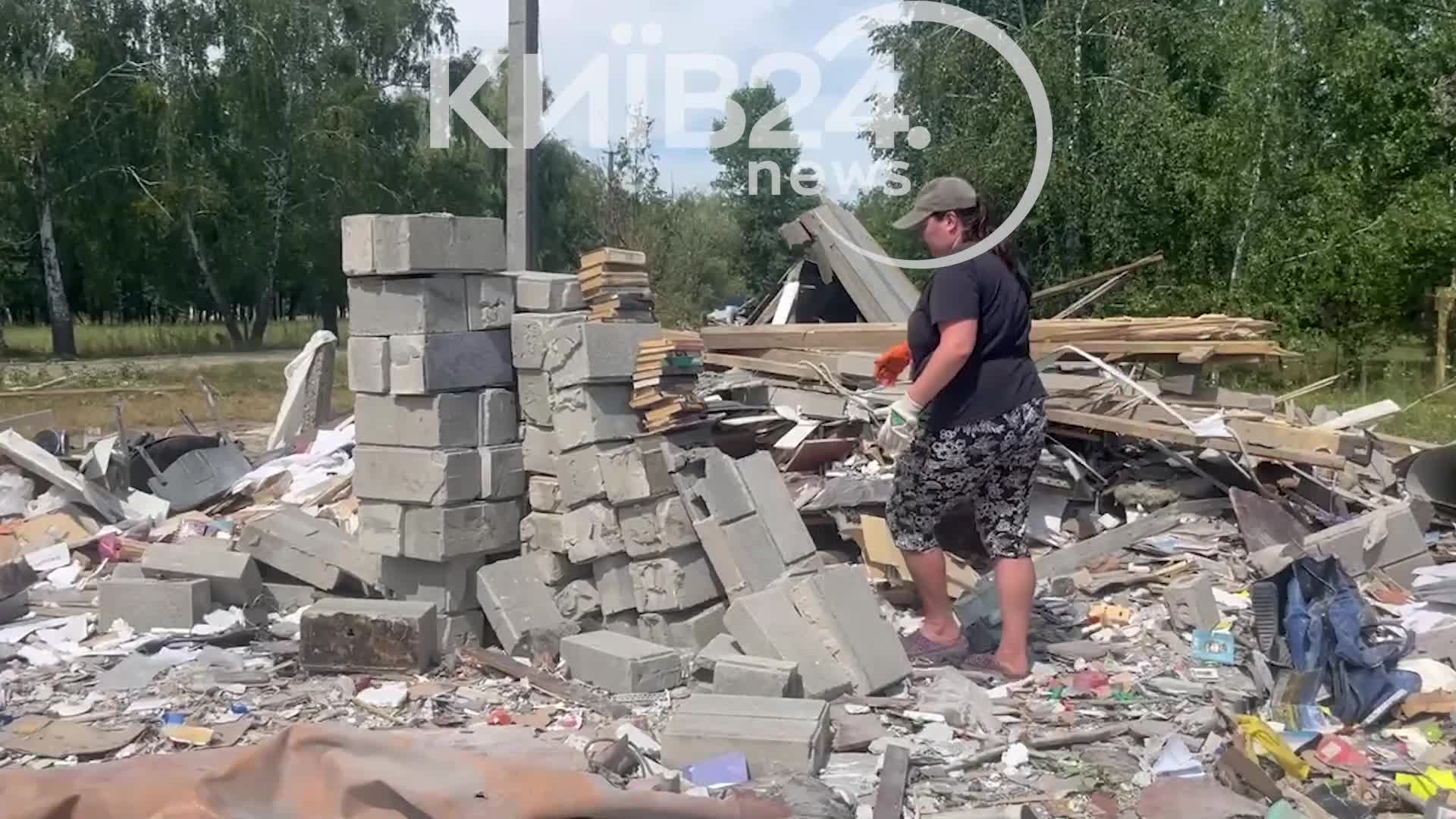 Schade in het district Vyshhorod in de regio Kyiv als gevolg van drone-aanvallen van de ene op de andere dag