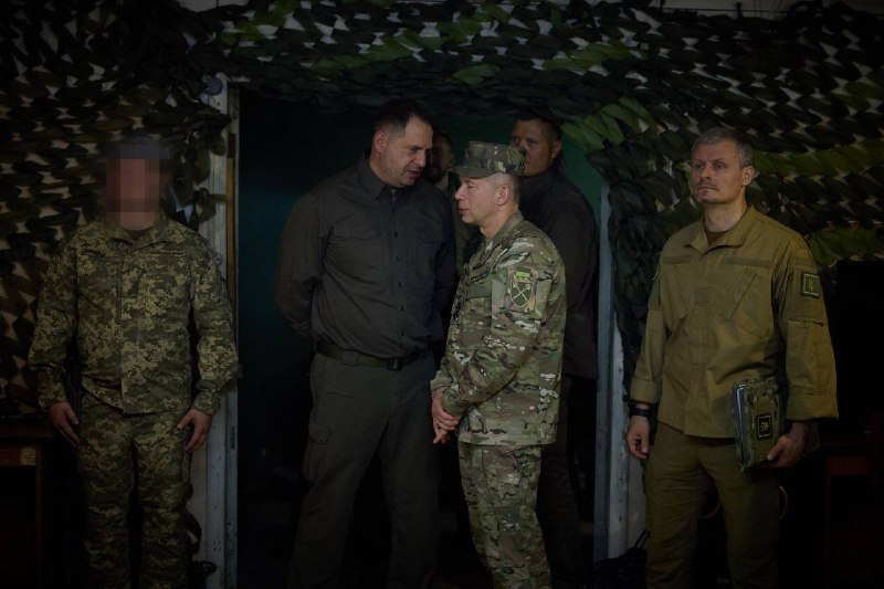 President Zelensky and Commander-in-Chief of the Armed Forces of Ukraine Syrsky visited forward deployment point of Special operation forces of Ukraine near Vovchansk, Kharkiv region