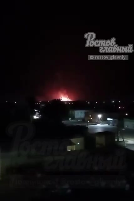 UAVs struck the airfield in Morozovsk, Rostov Region, in Russia. According to the source, the fuel tanks and warehouses were hit. The fire and explosions are massive