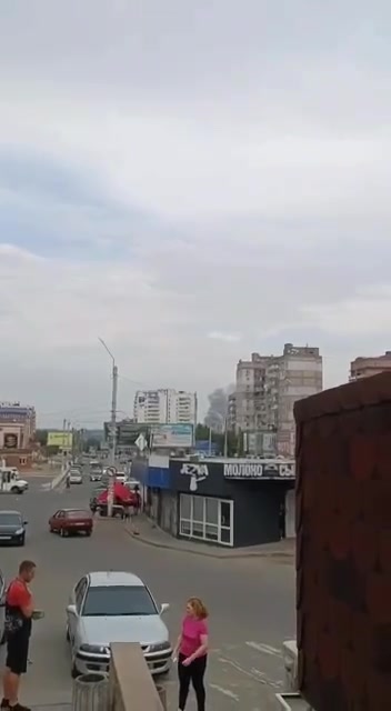 Up to 12 explosions were reported in Luhansk, possible secondary explosions after a missile strike