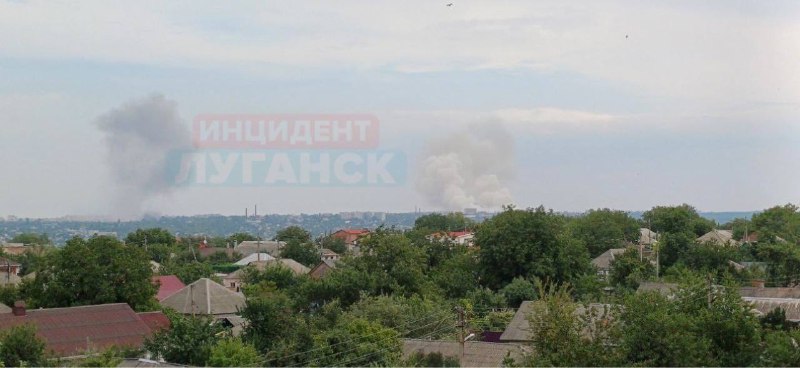 Luhansk'ta dumanlar yükseliyor