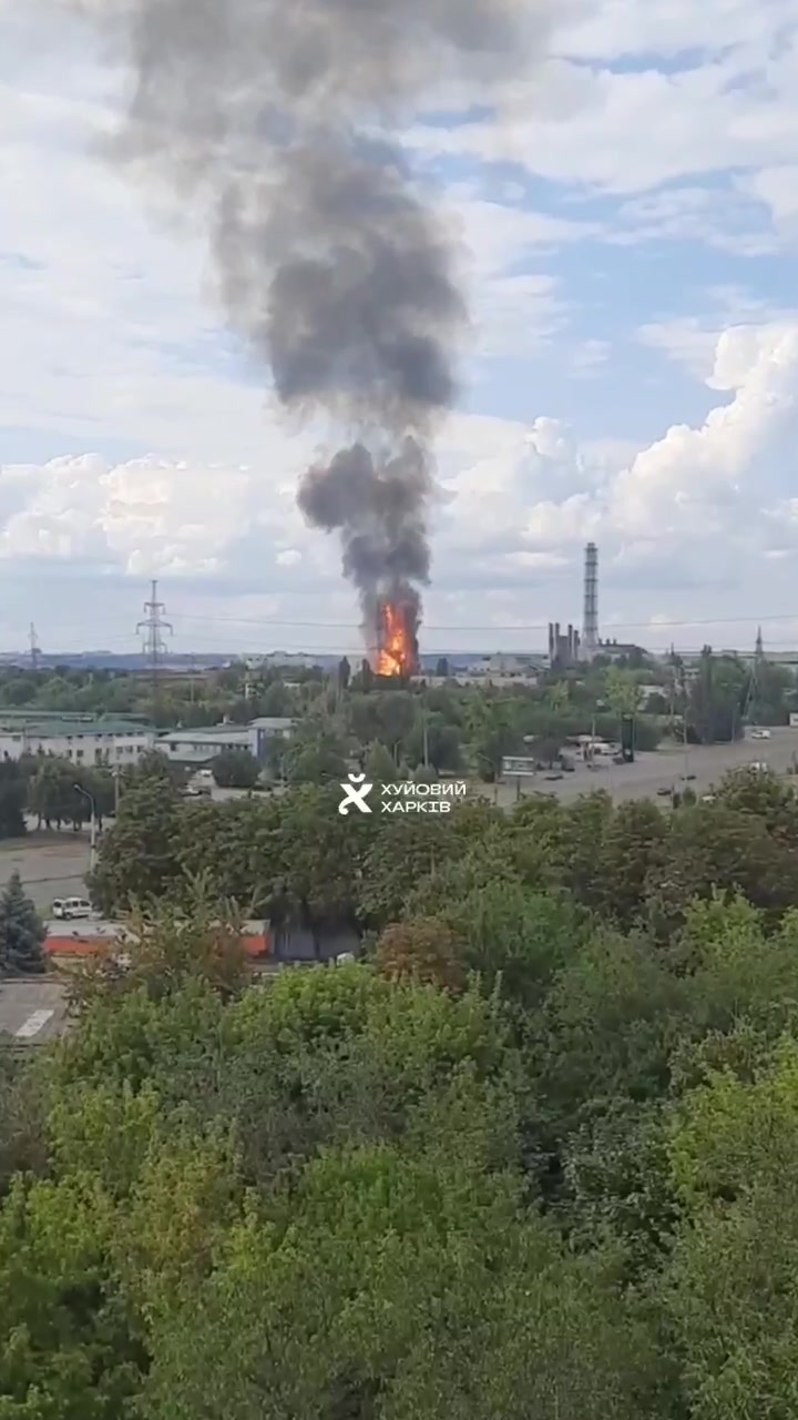 Big fire reported in Kharkiv