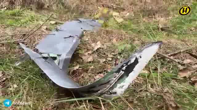 Belarusian state TV showed footage of the remains of suspected Ukrainian downed drones 