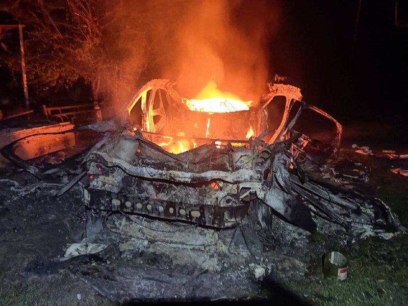 Posljedice noćnog napada dronom u selu Grafovka u Belgorodskoj oblasti