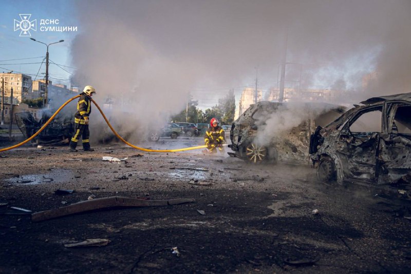 2 personer skadades som ett resultat av ryskt bombardement i Sumy