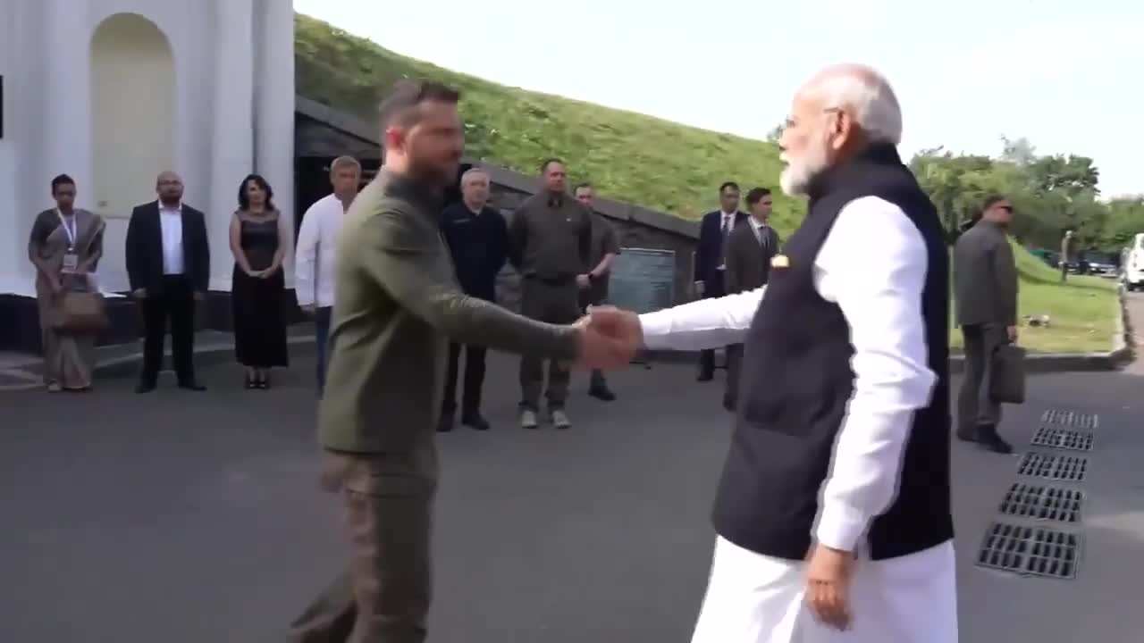 Möte mellan president Zelensky och premiärminister Modi i Kyiv