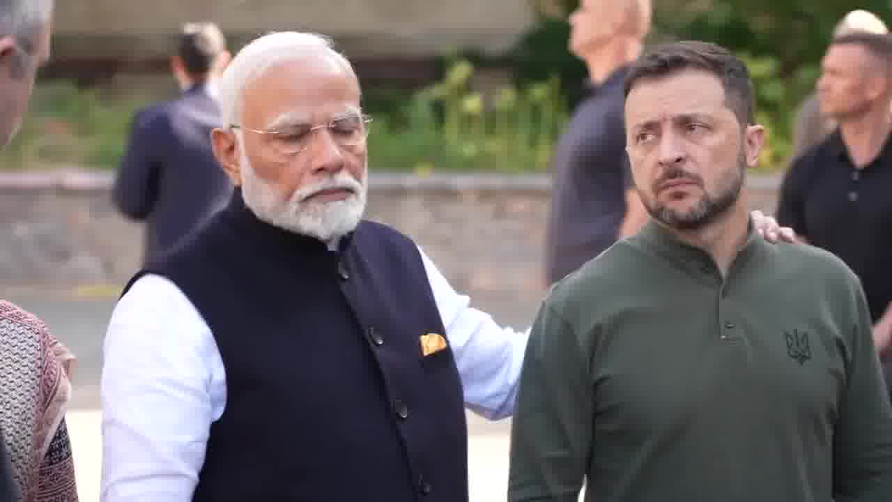 Ontmoeting van president Zelensky en premier Modi in Kyiv