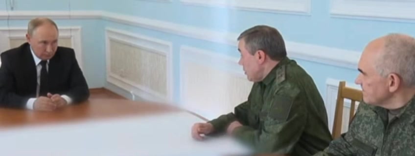 Today, Putin met with the leadership of the Joint Group of Forces at one of the command posts of the Russian Ministry of Defense. Gerasimov and Rudskoy reported on the situation in the Kursk region