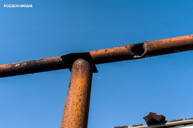 Conséquences d'une frappe de missile près de Soumy