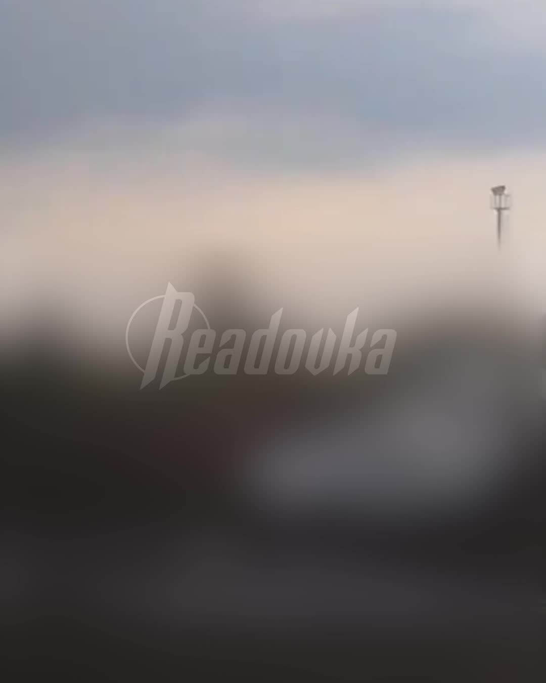 Column of smoke rising from oil depot in Kotelnich of Kirov region