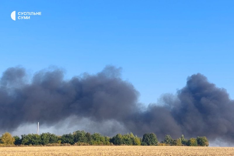 Humo denso en Sumy tras ataque aéreo ruso