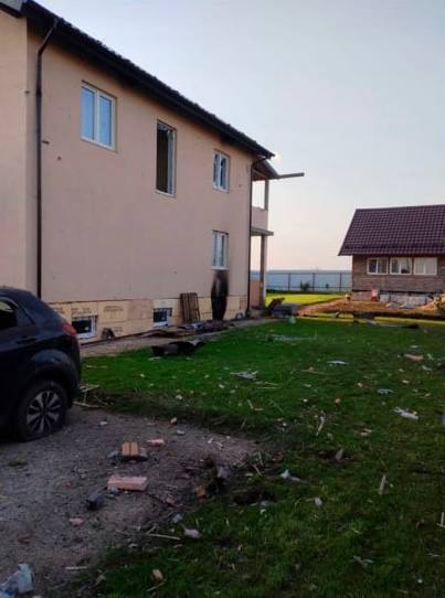 Consequences of a drone crash in Ramensky urban district