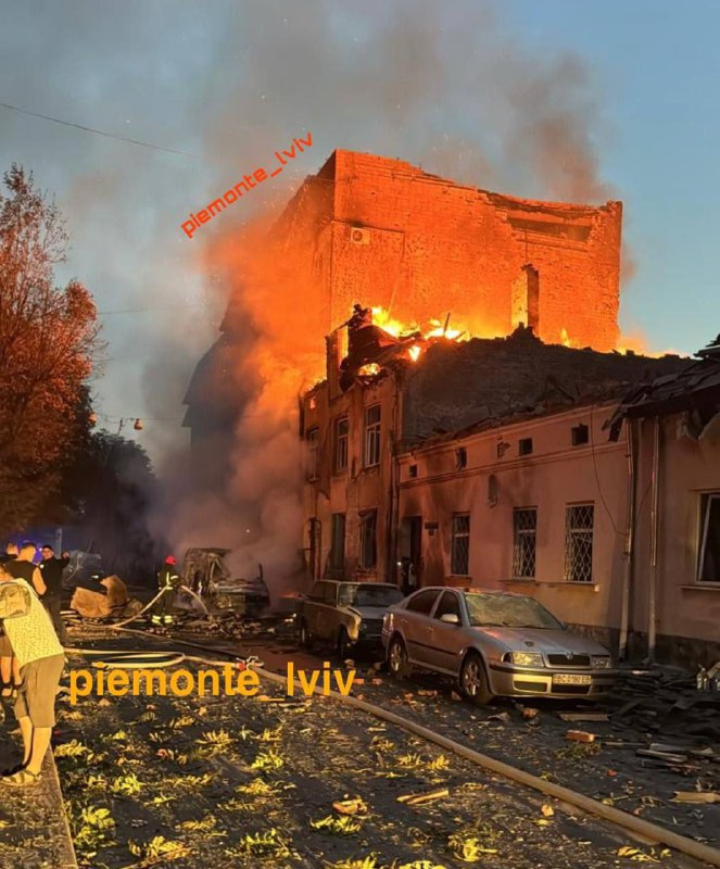 Шырокая шкода грамадзянскай інфраструктуры ў Львове ў выніку расейскіх ракетных удараў