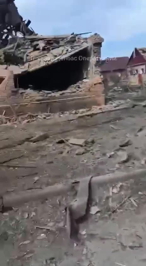 Destruction in Kostiantynivka as result of Russian bombardment 