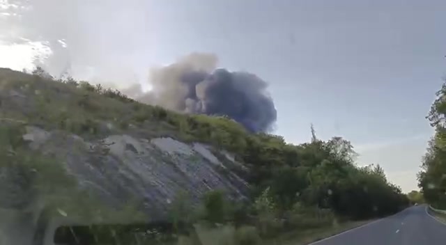 Пажар на паліўнай базе ў Валаконаўскім раёне Белгарадскай вобласці