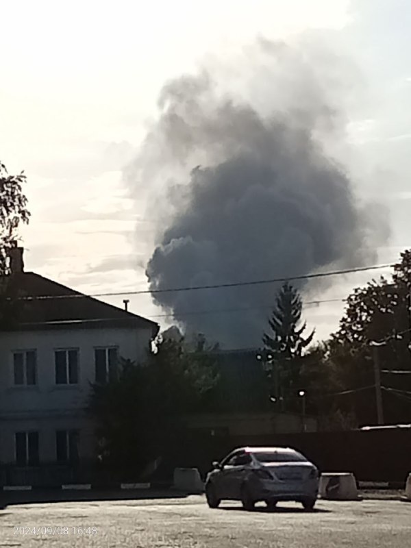 Brand im Treibstoffdepot im Bezirk Volokonovsky der Region Belgorod