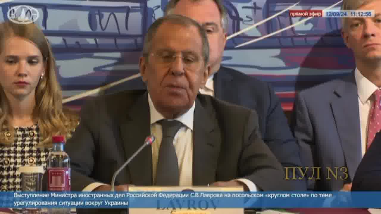 Minister spraw zagranicznych Rosji Ławrow na spotkaniu z ambasadorami powiedział, że Rosja uważa, że Zachód pozwolił Ukrainie uderzyć w Rosję bronią dalekiego zasięgu już dawno temu