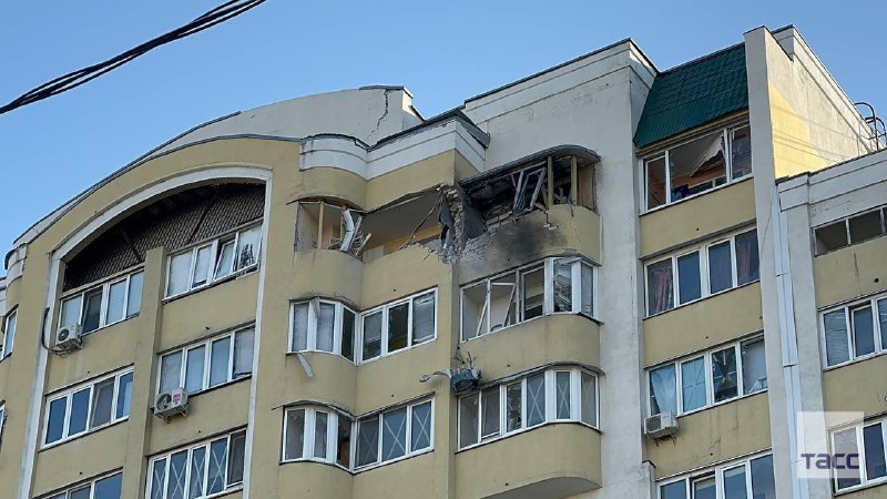 Damage in Belgorod after projectiles hits