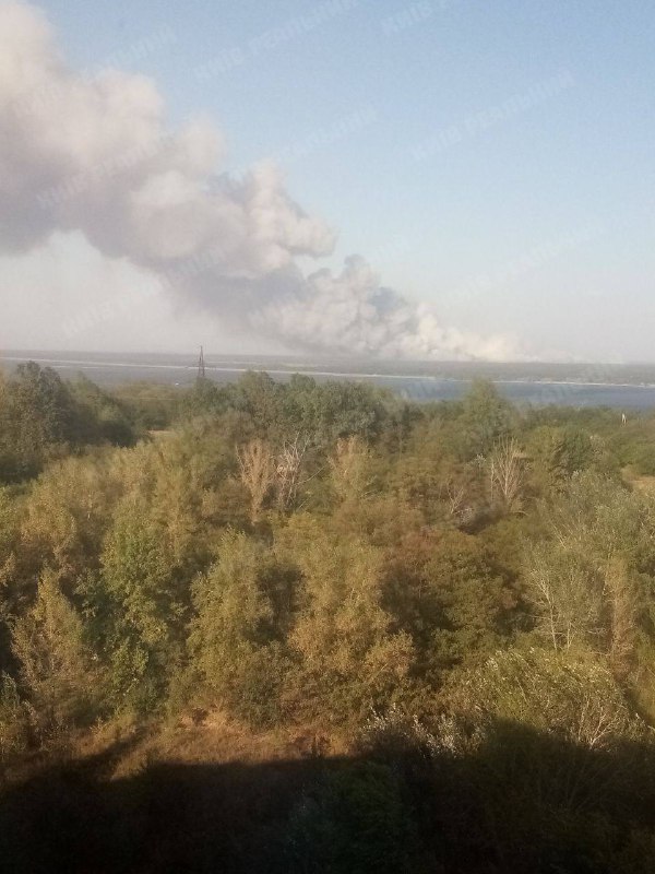 Grande incêndio florestal no distrito de Vyshgorod, na região de Kyiv