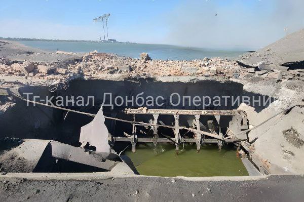 Deteriorarea unui baraj din Kurakhove ca urmare a bombardamentelor rusești