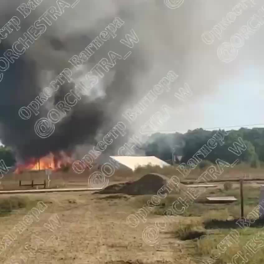 La base militar de Molkino, donde se encuentra la casa del ex soldado Wagner, se incendia en el territorio de Krasnodar, Rusia