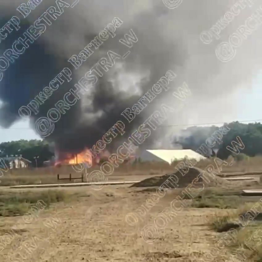 Molkino military base, home for former PMC Wagner is on fire in Krasnodar Krai of Russia