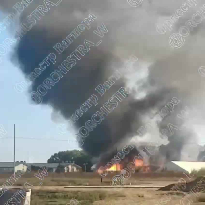 Base militar de Molkino, lar do ex-PMC Wagner, está pegando fogo no Krai de Krasnodar, na Rússia