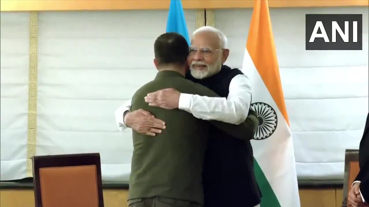 El primer ministre de l'Índia, Narendra Modi, manté una reunió bilateral amb el president ucraïnès Volodymyr Zelenskyy, a Nova York, EUA (Font: ANI/DD News)