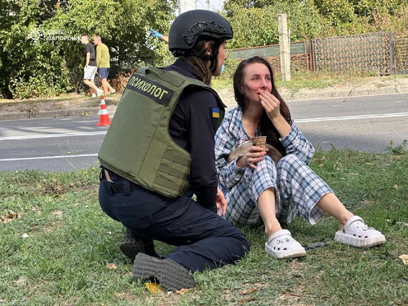 18 osób rannych, 1 osoba zabita w wyniku rosyjskich nalotów w Zaporożu dziś rano