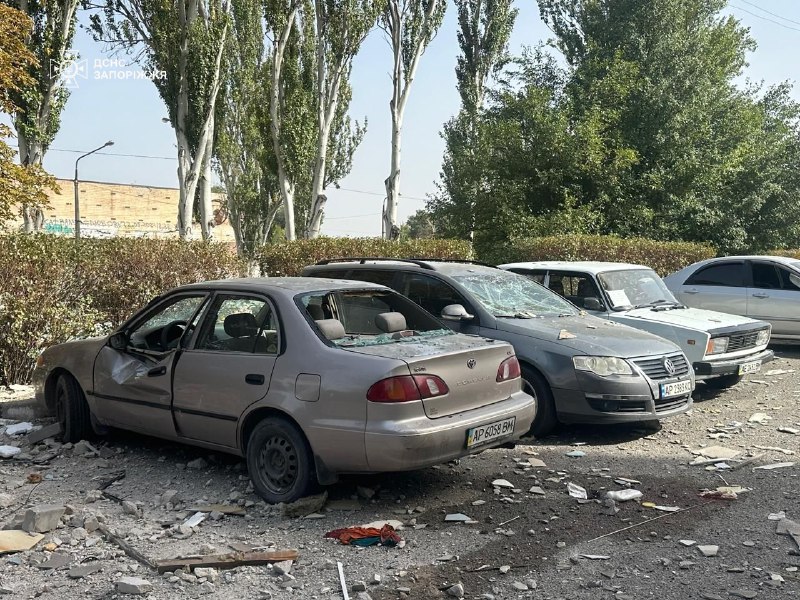 18 zraněných, 1 člověk zabit v důsledku ruských náletů na Záporoží dnes ráno