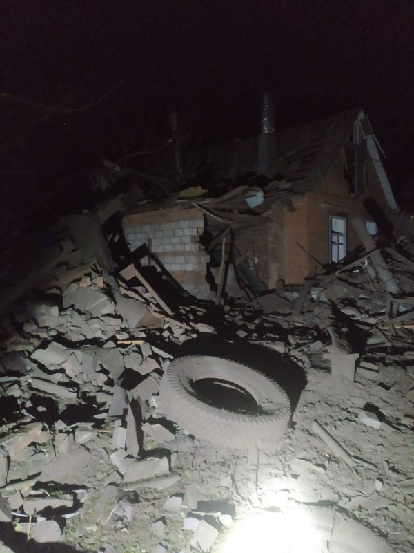 Damage in Zolochiv of Kharkiv region as result of an air strike 