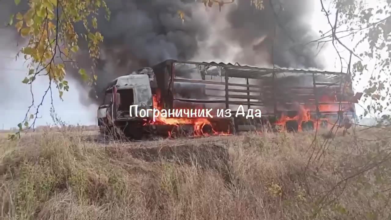 Belgorod bölgesinin Schebekino bölgesinde bir kamyona drone çarptı