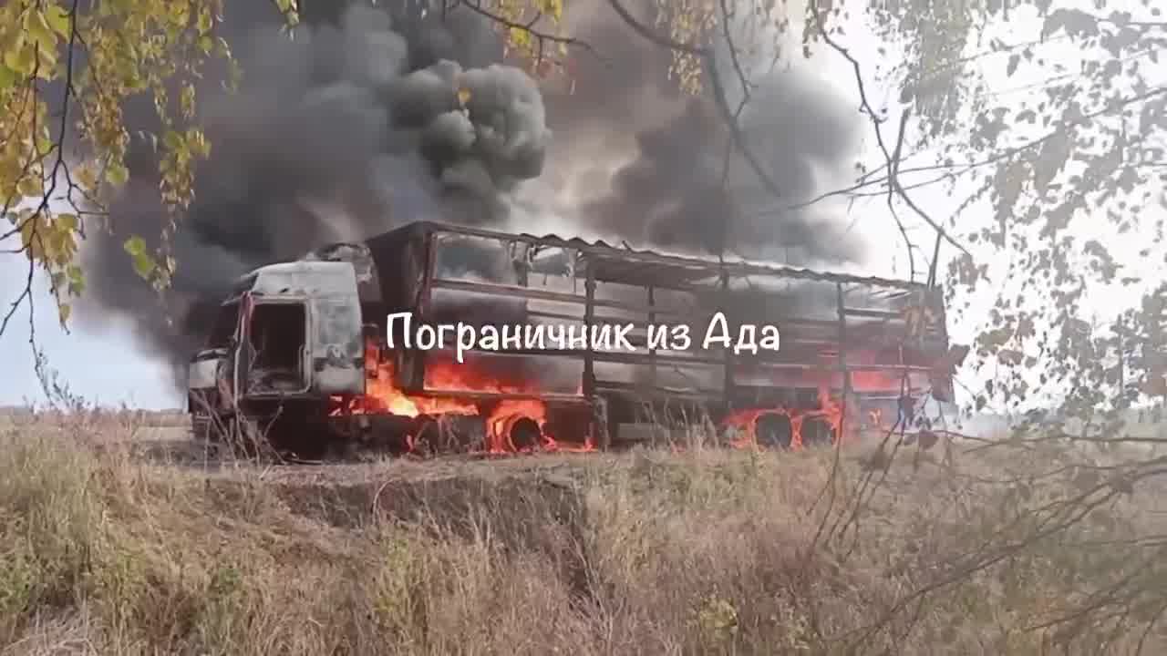 Belgorod bölgesinin Schebekino bölgesinde bir kamyona drone çarptı