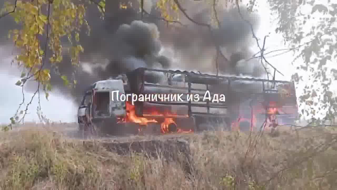 Belgorod bölgesinin Schebekino bölgesinde bir kamyona drone çarptı