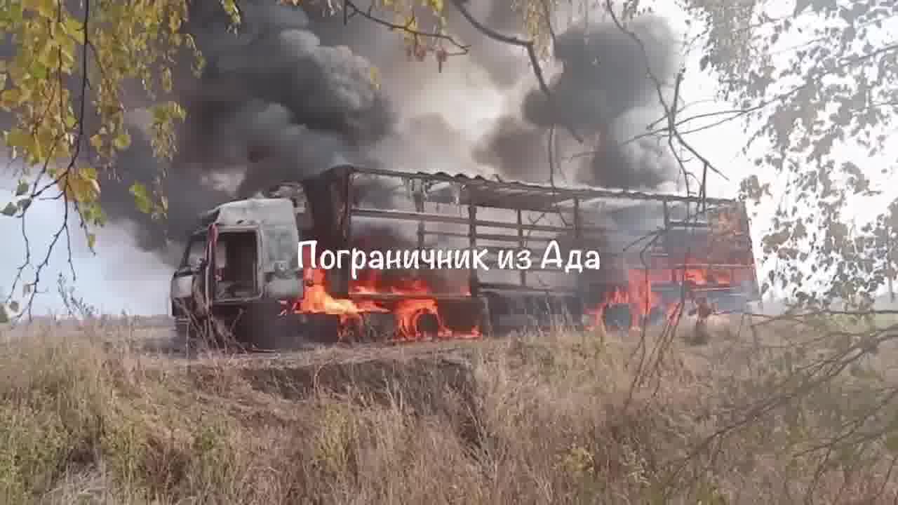 Belgorod bölgesinin Schebekino bölgesinde bir kamyona drone çarptı