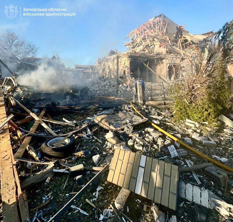 Widespread damage in Zaporizhzhia to the residential houses and infrastructure as result of 5 strikes with glide bombs and missiles